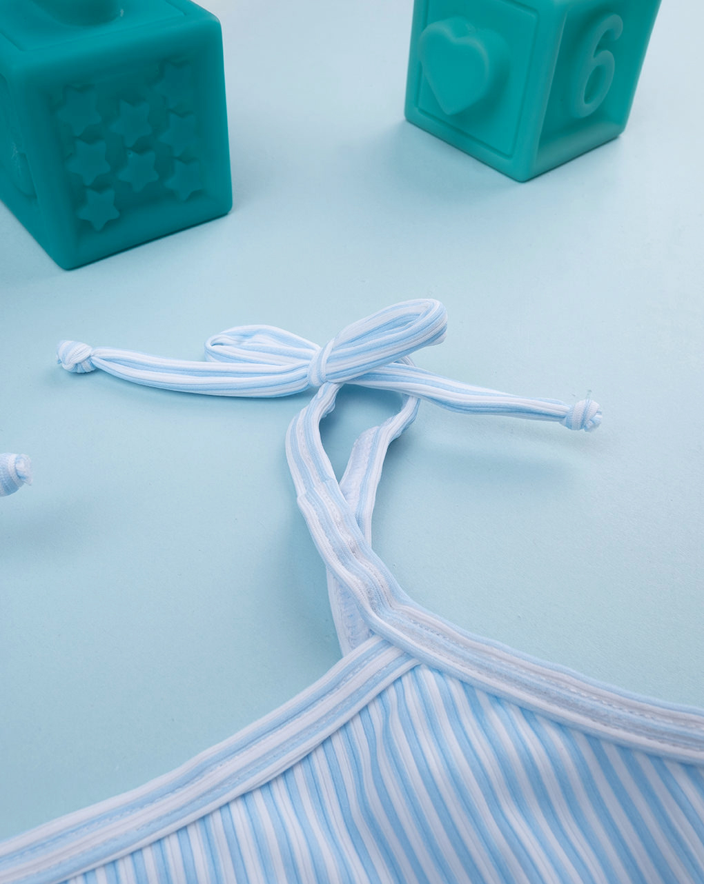 παιδικό μαγιό μπικίνι ριγέ μπλε/λευκό για κορίτσι - Prénatal