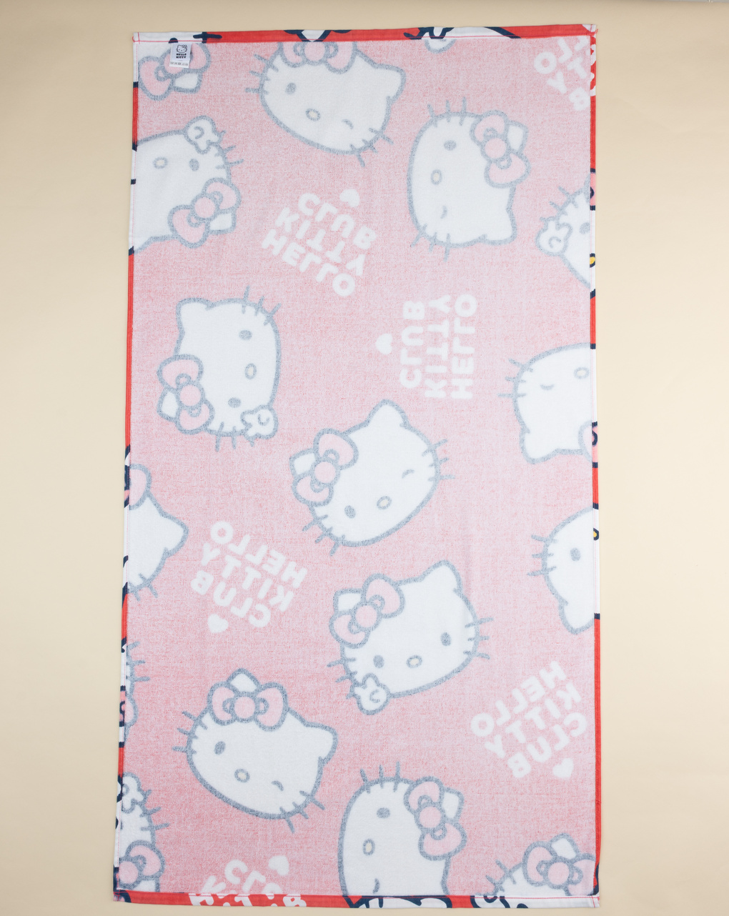 παιδική πετσέτα θαλάσσης κοραλί hello kitty για κορίτσι - Prénatal