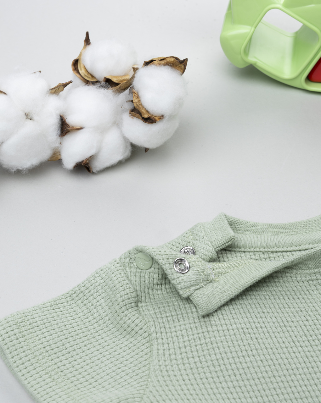 βρεφικό t-shirt γκοφρέ πράσινο με δεινόσαυρο για αγόρι - Prénatal