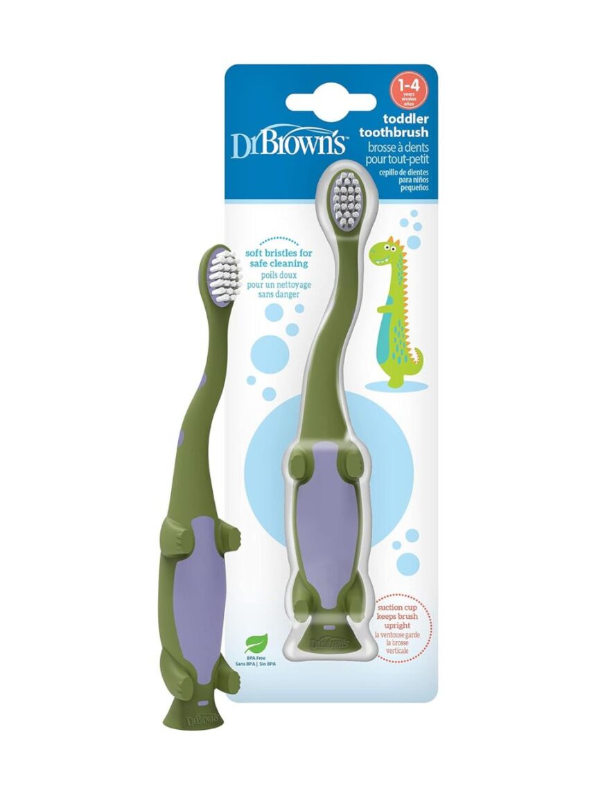 Dr. brown's οδοντόβουρτσα δεινοσαυράκι green hg088 - Dr Browns