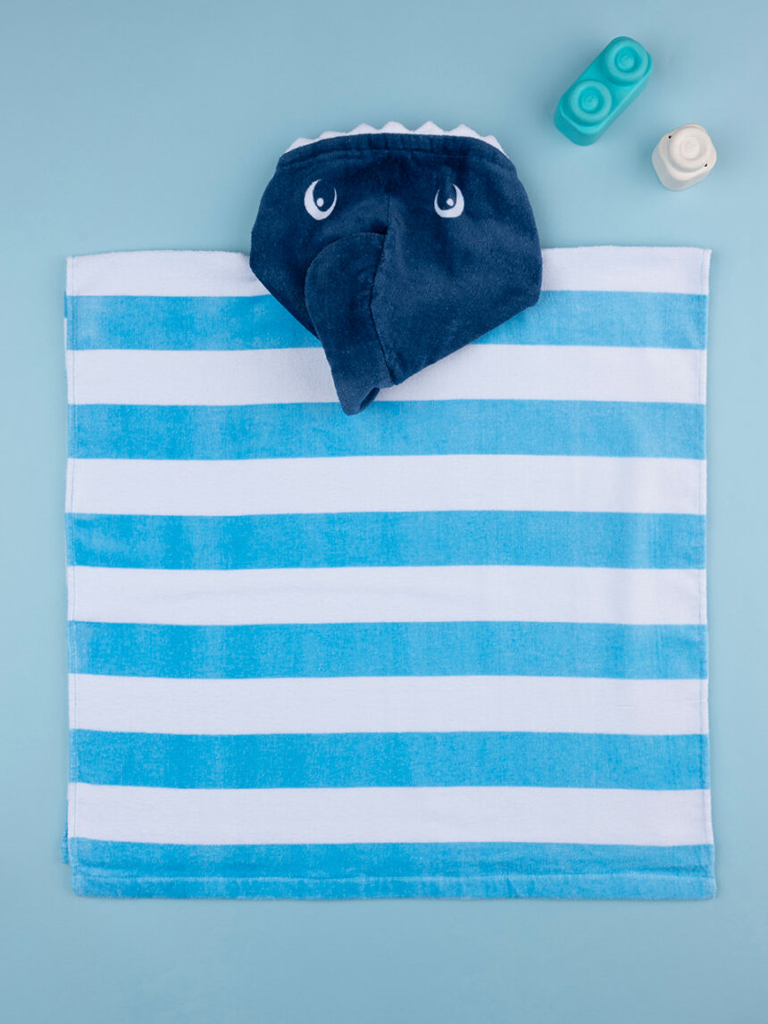 βρεφικό πόντσο θαλάσσης ριγέ με καρχαρία για αγόρι - Prénatal