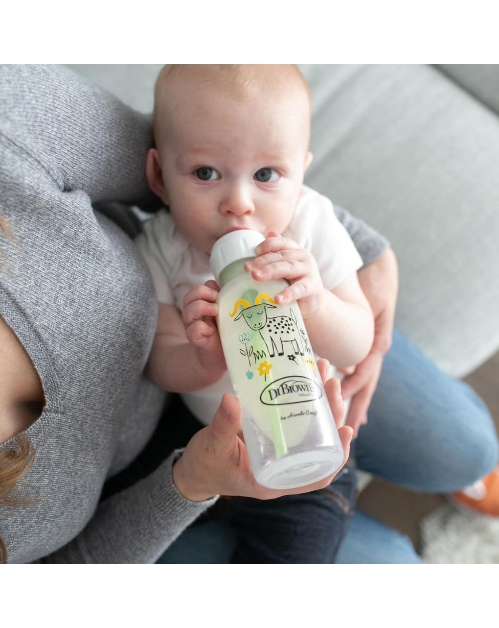 Dr. brown's options+ πλαστικό μπιμπερό με φαρδύ λαιμό 250ml κατσικούλα sb81107 - Dr Browns