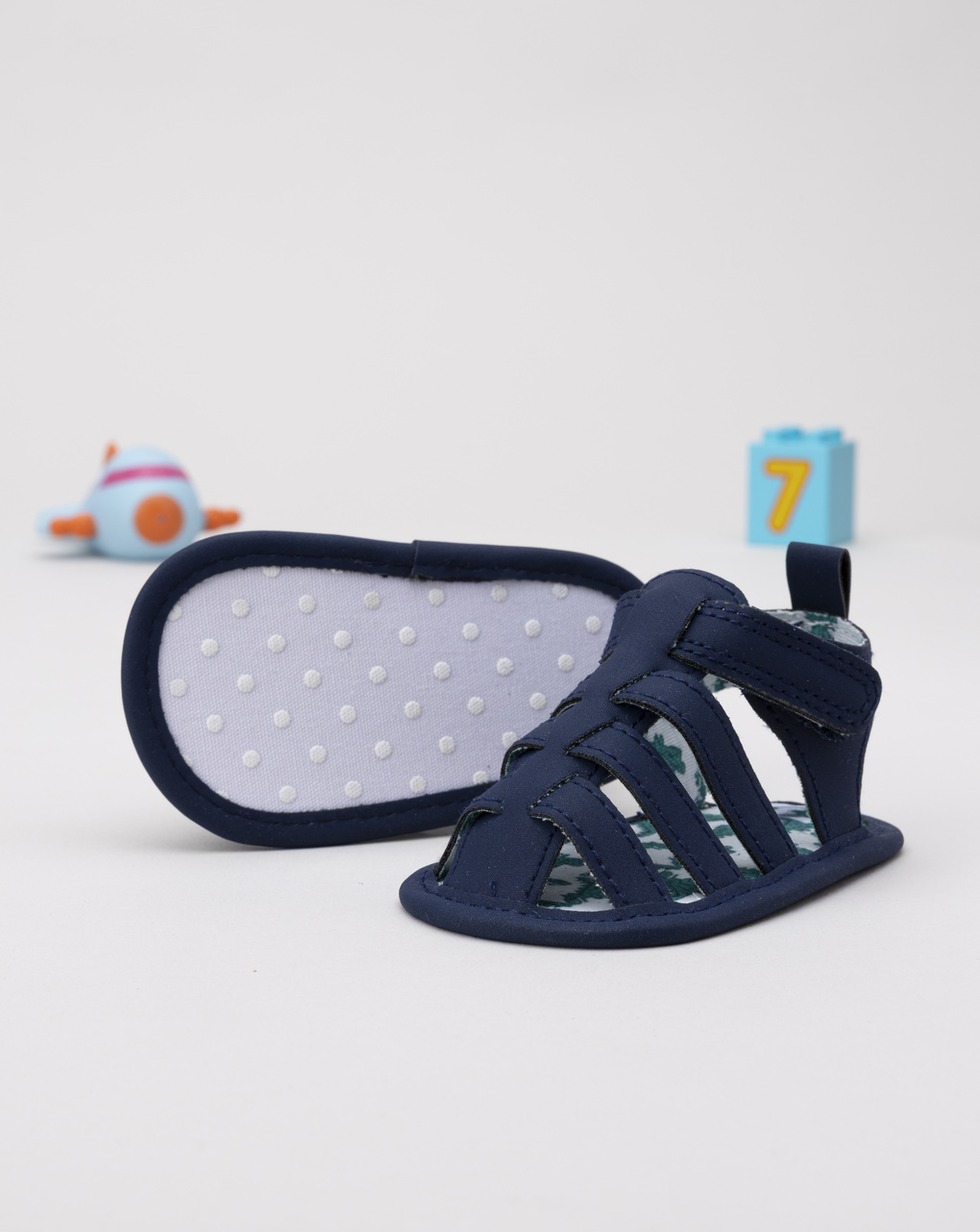βρεφικά παπούτσια αγκαλιάς σανδάλια μπλε για αγόρι - Prénatal