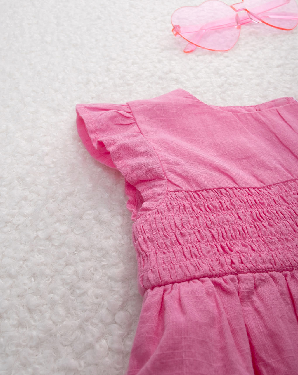 βρεφικό φόρεμα φούξια με πεταλούδα για κορίτσι - Prénatal