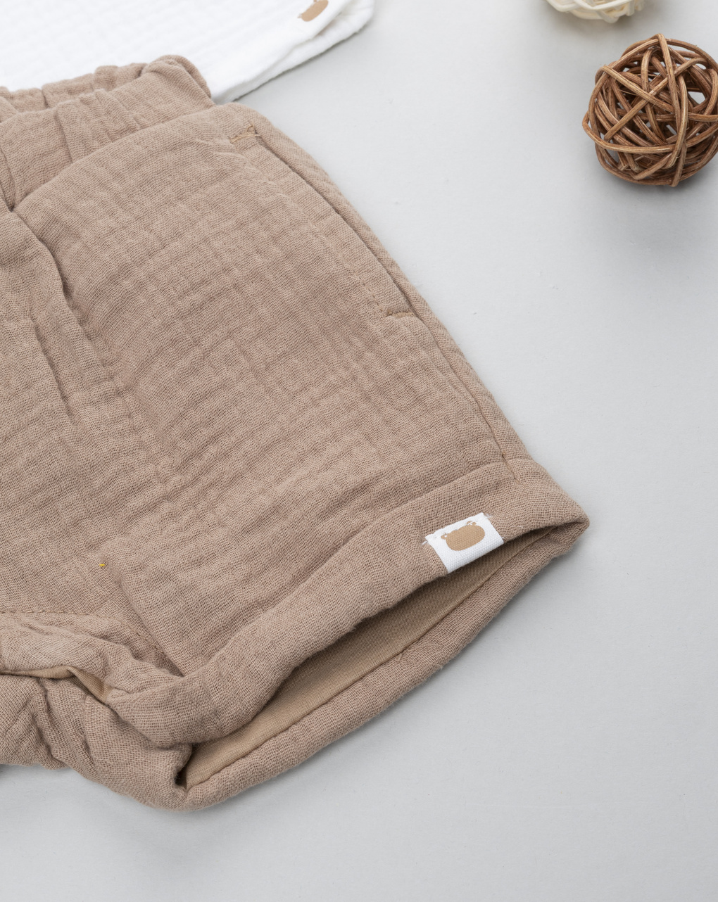 βρεφικό σετ πουκάμισο και σορτσάκι με αρκουδάκι για αγόρι - Prénatal