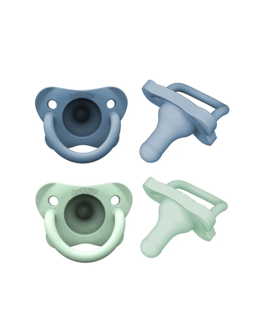 Dr. brown's πιπίλα σιλικόνης 0-6m blue/green ps12008 - Dr Browns
