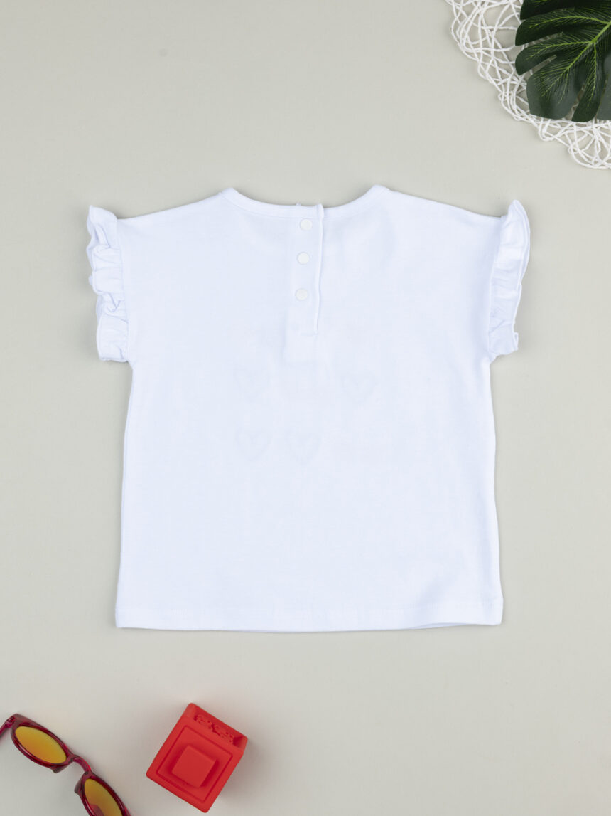 βρεφικό t-shirt λευκό με κεράσια για κορίτσι - Prénatal