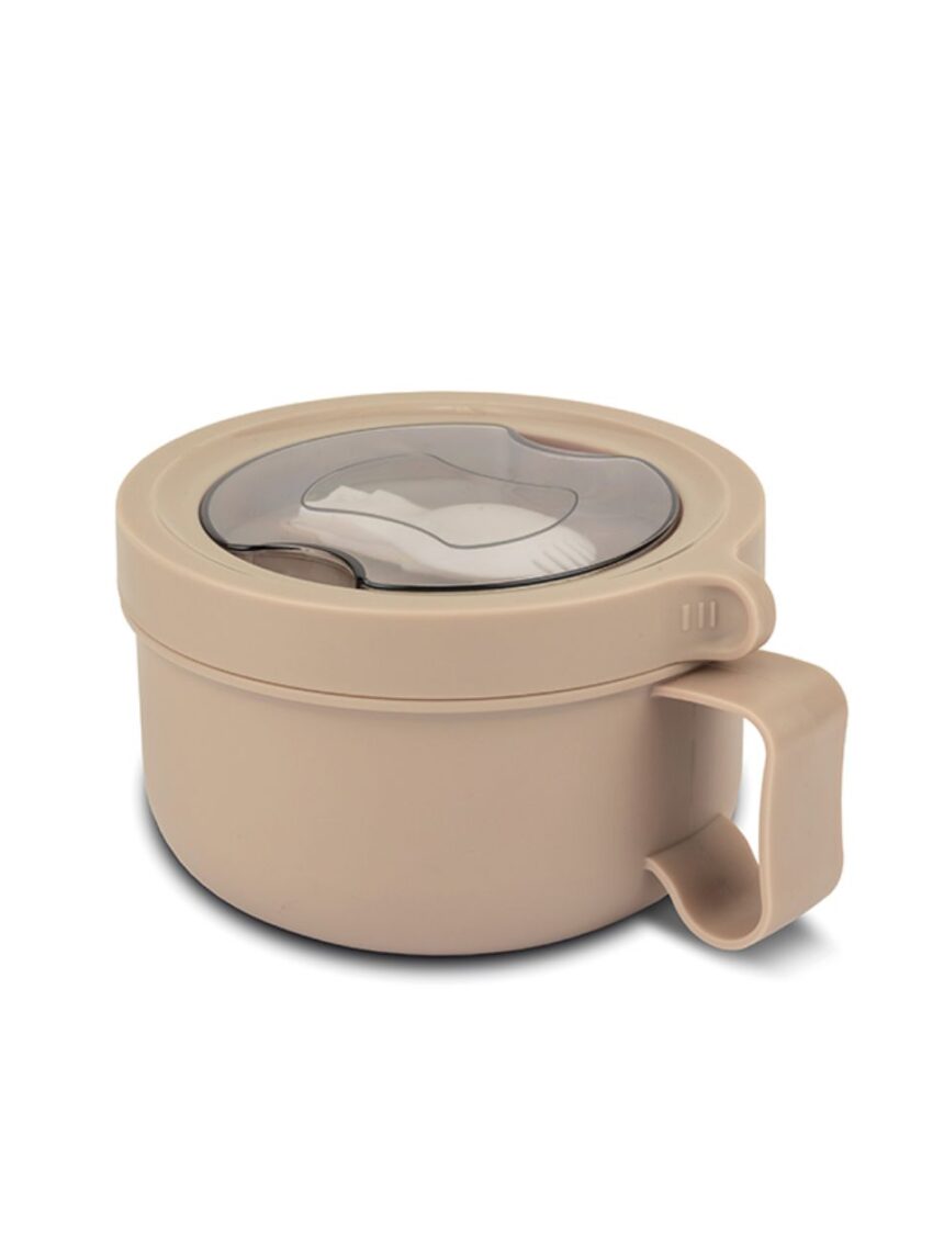 Nava δοχείο φαγητού ανοξείδωτο στρογγυλό "we care" γκρι 850ml 10-262-032 - Nava