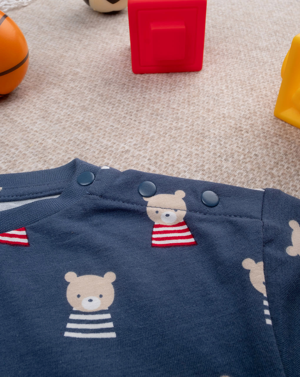 βρεφικό σετ t-shirt και σορτσάκι με αρκουδάκια για αγόρι - Prénatal