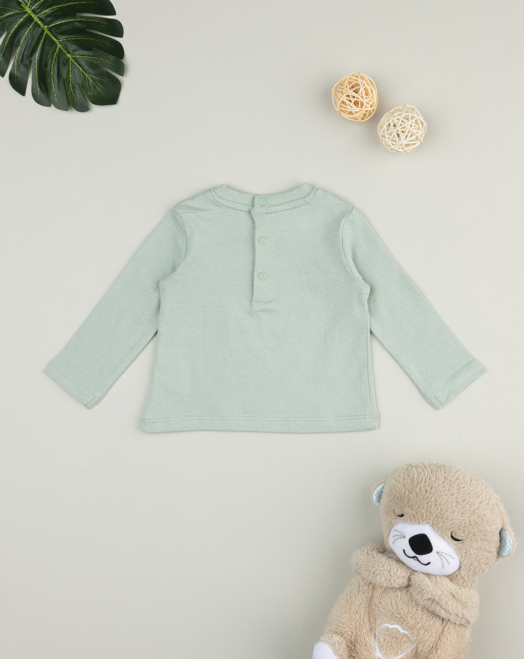 βρεφική μπλούζα πράσινη με αρκουδάκι για αγόρι - Prénatal