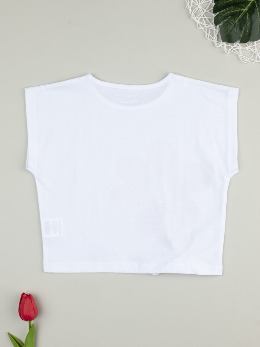 παιδικό t-shirt λευκό με λουλούδι για κορίτσι - Prénatal