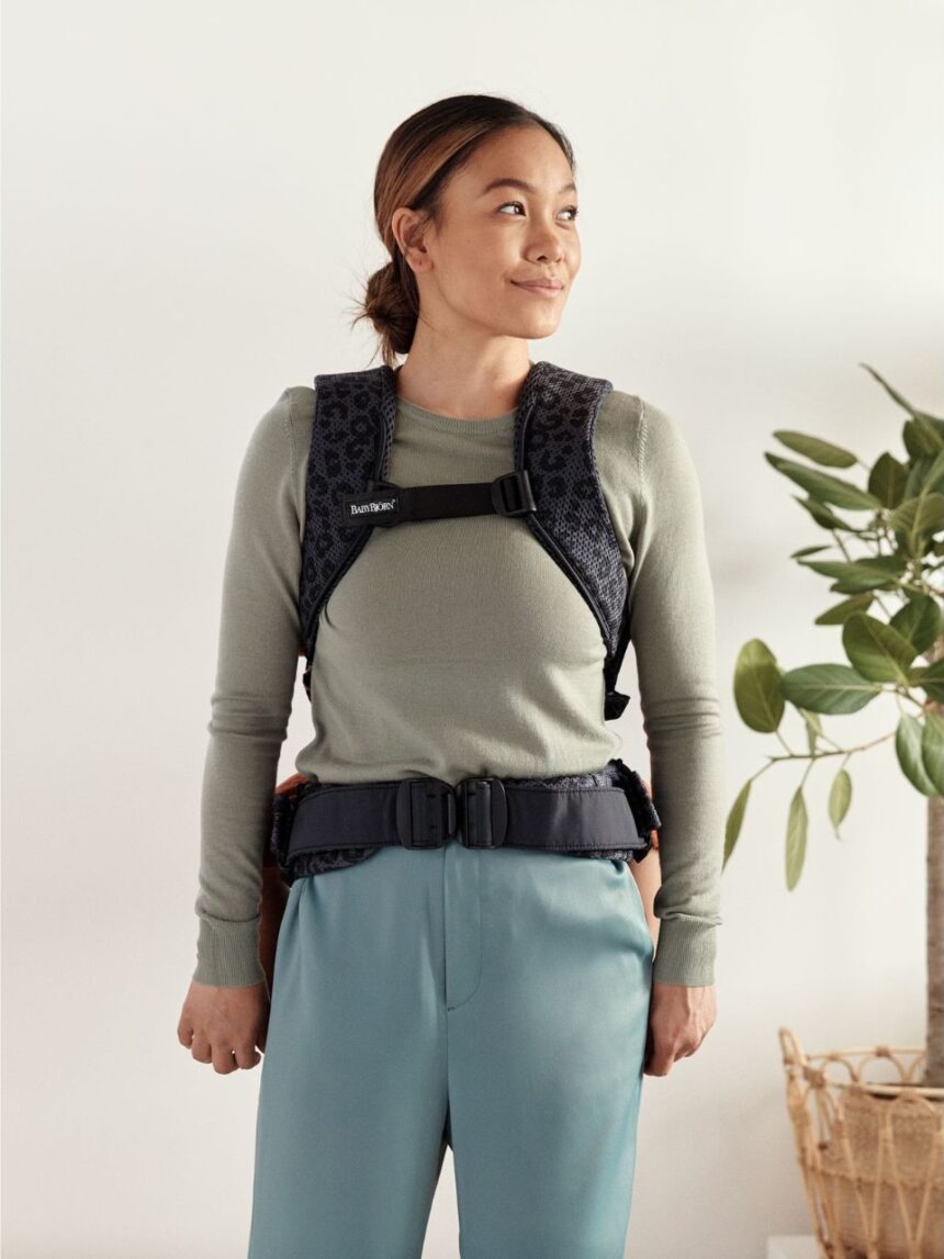 Babybjorn μάρσιπος one air 3d mesh anthracite/leopard - Baby Bjorn