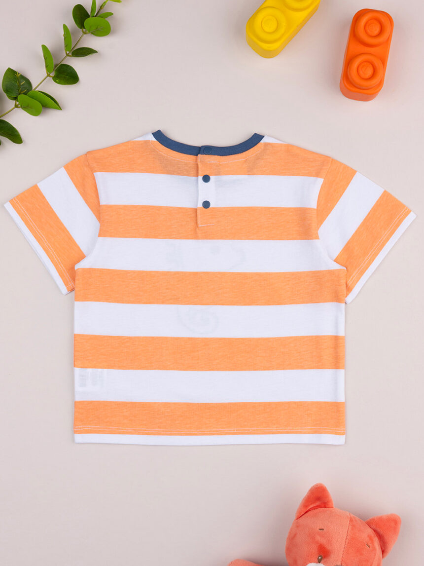 βρεφικό t-shirt ριγέ με ιππόκαμπο για αγόρι - Prénatal