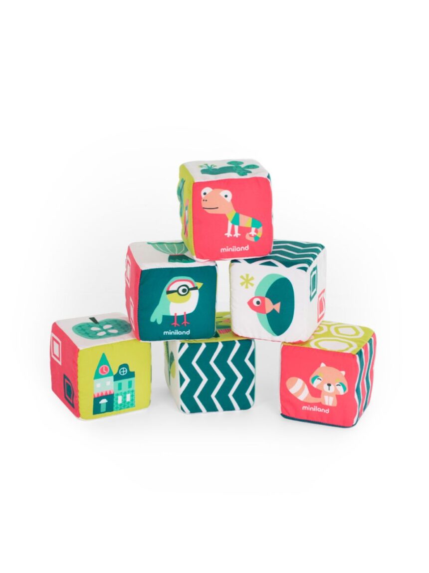 Miniland σετ μαλακών κύβων κουδουνίστρας me97230 - X-TREME BABY
