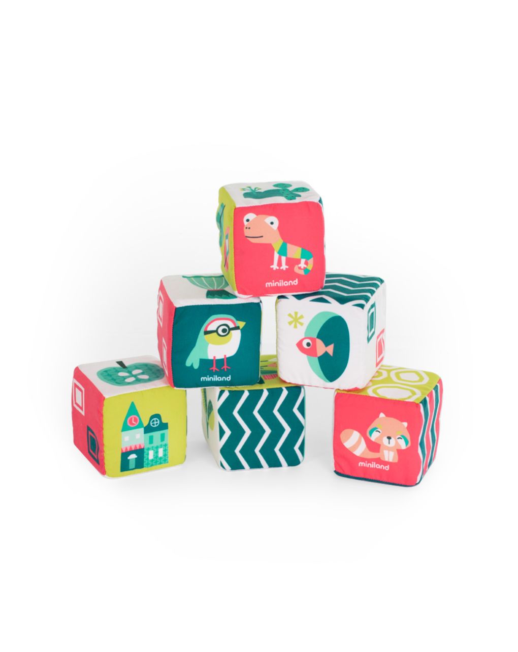 Miniland σετ μαλακών κύβων κουδουνίστρας me97230 - X-TREME BABY
