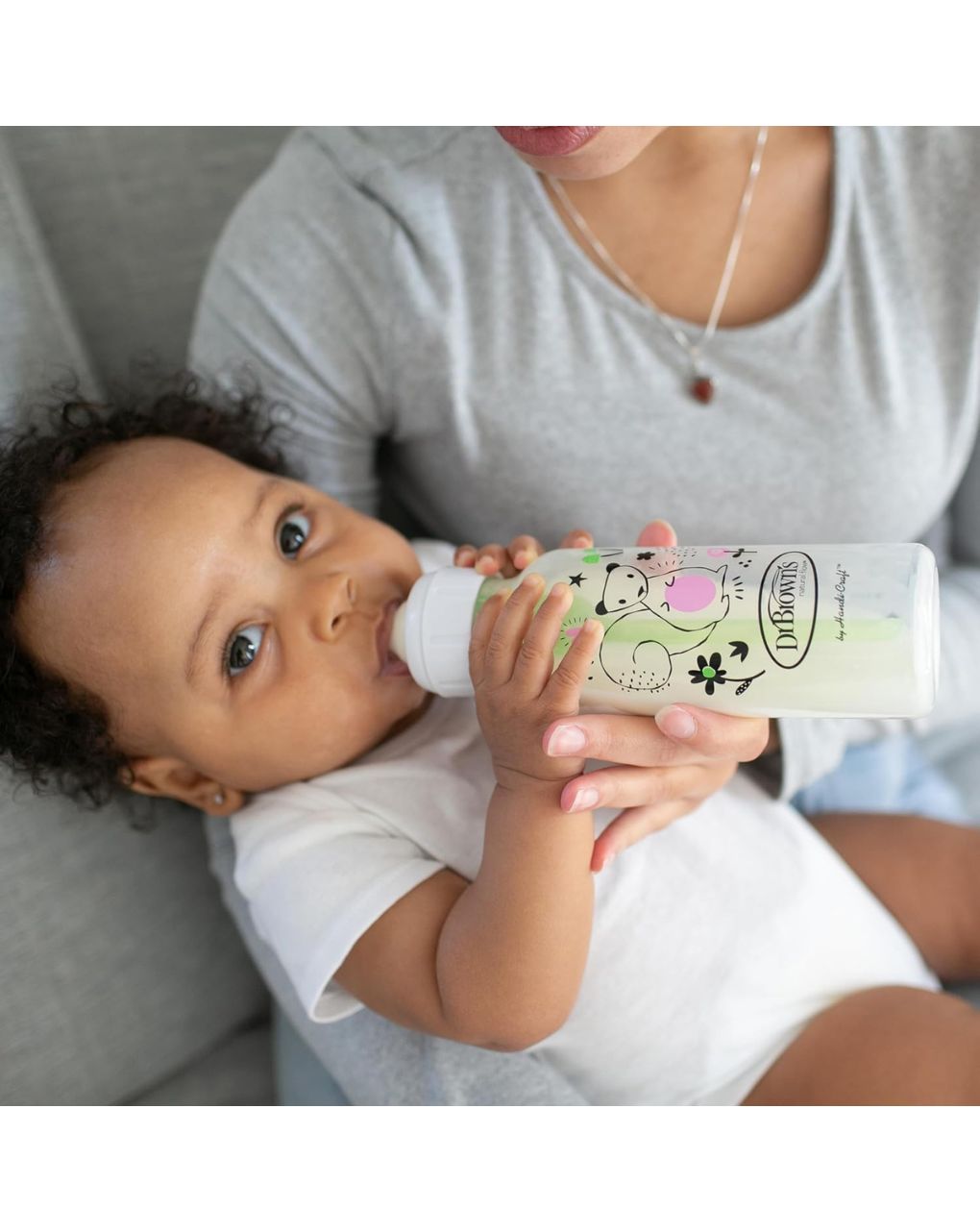 Dr. brown's options+ πλαστικό μπιμπερό 2τμχ με στενό λαιμό σκιουράκι+κατσικούλα 250ml sb82042 - Dr Browns