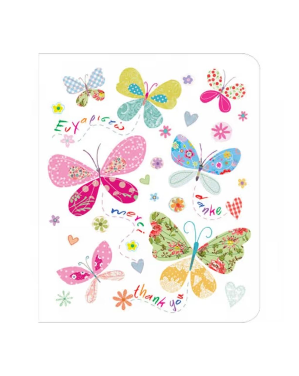Fun creations ευχετήρια κάρτα ευχαριστώ πεταλούδες ρε107