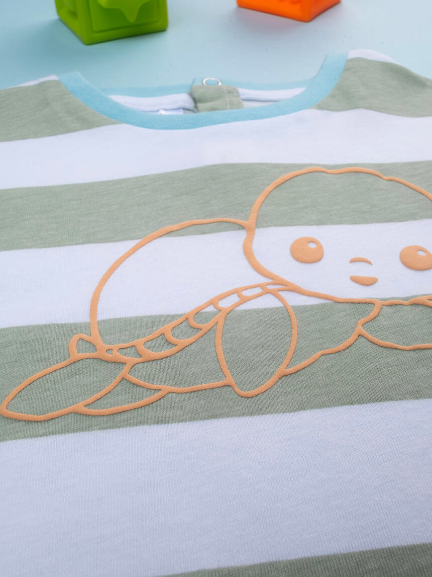 βρεφικό t-shirt ριγέ με χελώνα για αγόρι - Prénatal