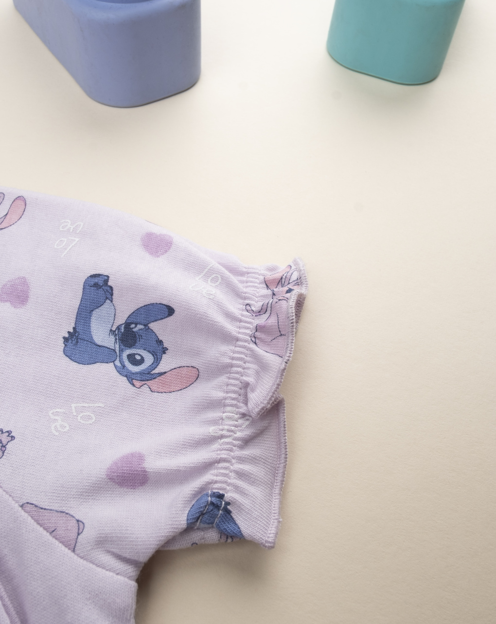 βρεφική ολόσωμη πιτζάμα λιλά stitch για κορίτσι - Prénatal