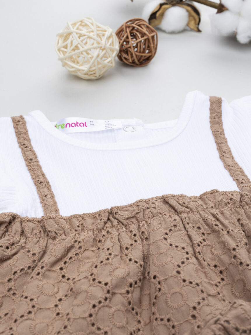 βρεφικό σετ t-shirt και σορτσάκι sangallo για κορίτσι - Prénatal