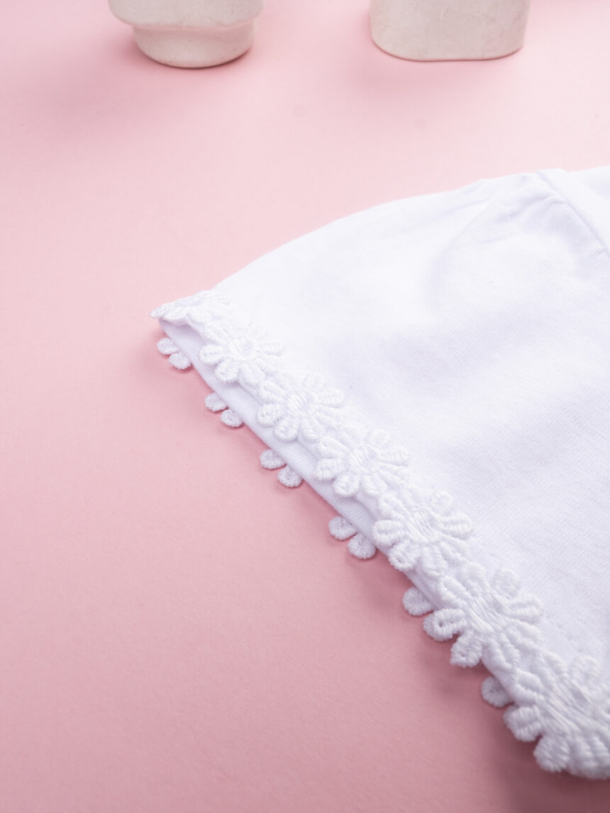 παιδικό t-shirt λευκό με κεντήματα για κορίτσι - Prénatal