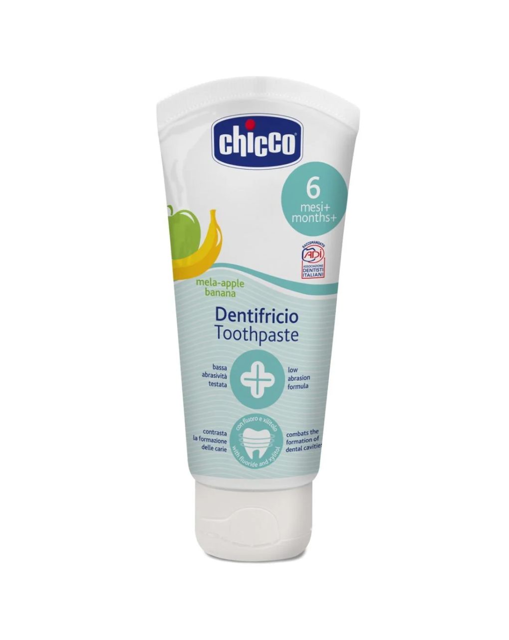 Chicco οδοντόκρεμα μήλο μπανάνα 6m+ 50ml χωρίς φθόριο l80-02320-10