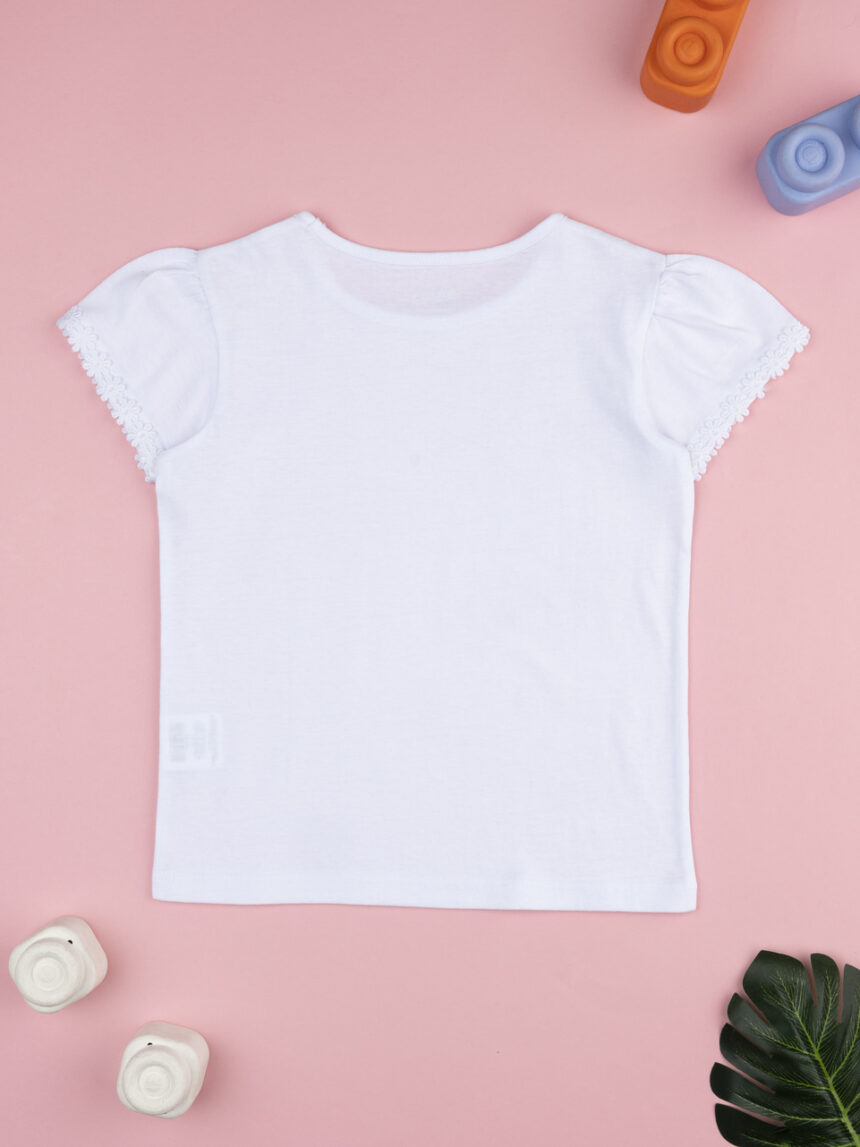 παιδικό t-shirt λευκό με κεντήματα για κορίτσι - Prénatal