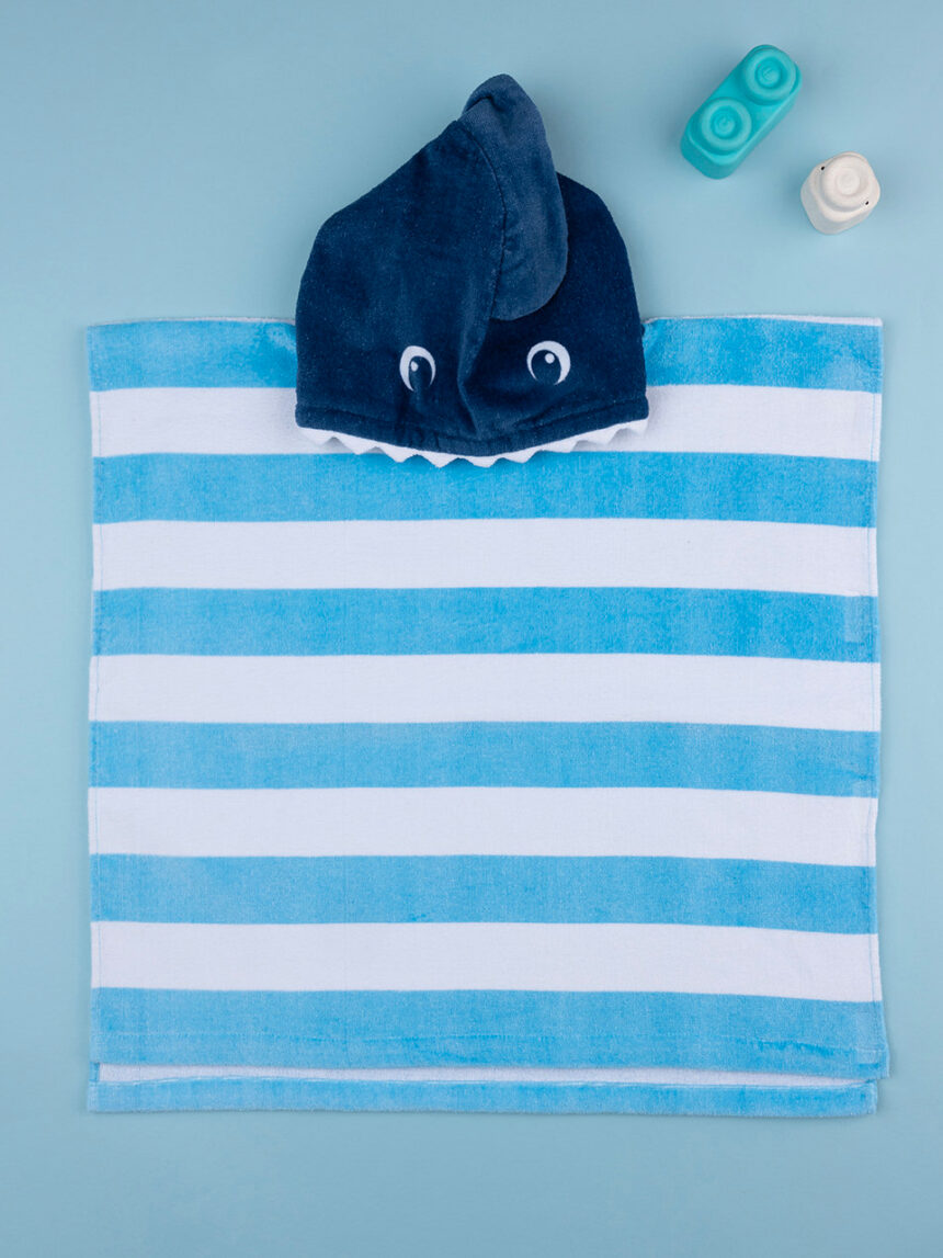 βρεφικό πόντσο θαλάσσης ριγέ με καρχαρία για αγόρι - Prénatal