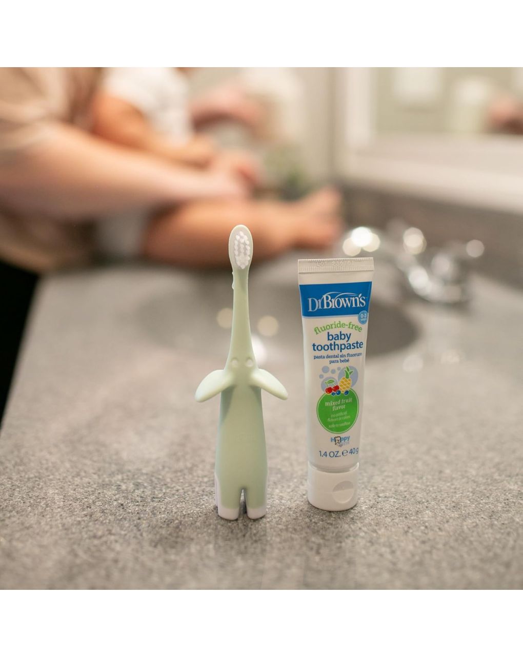 Dr. brown's βρεφική οδοντόβουρτσα ελεφαντάκι mint hg016 - Dr Browns