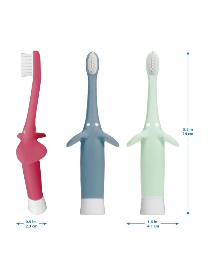 Dr. brown's βρεφική οδοντόβουρτσα ελεφαντάκι mint hg016 - Dr Browns