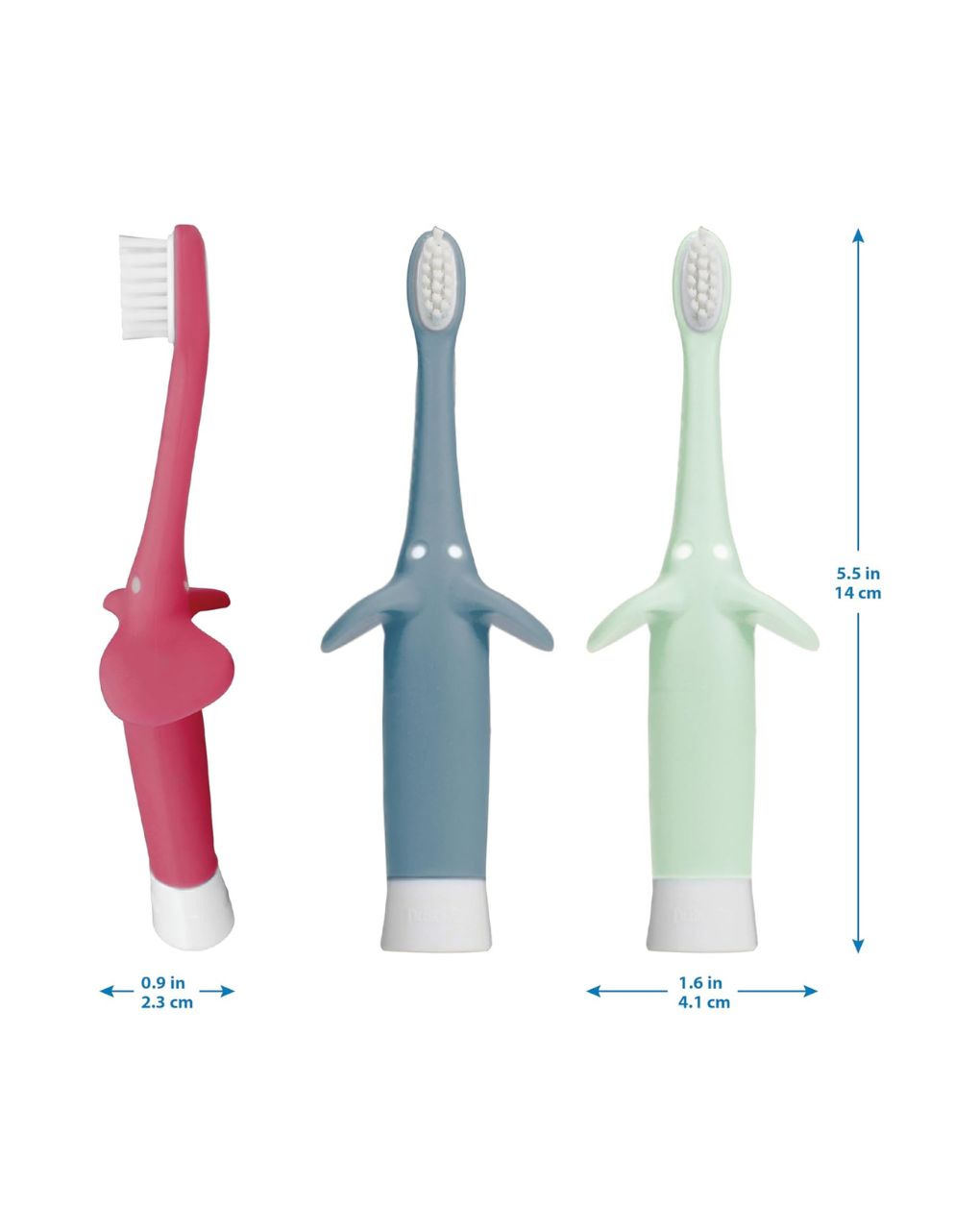 Dr. brown's βρεφική οδοντόβουρτσα ελεφαντάκι mint hg016 - Dr Browns