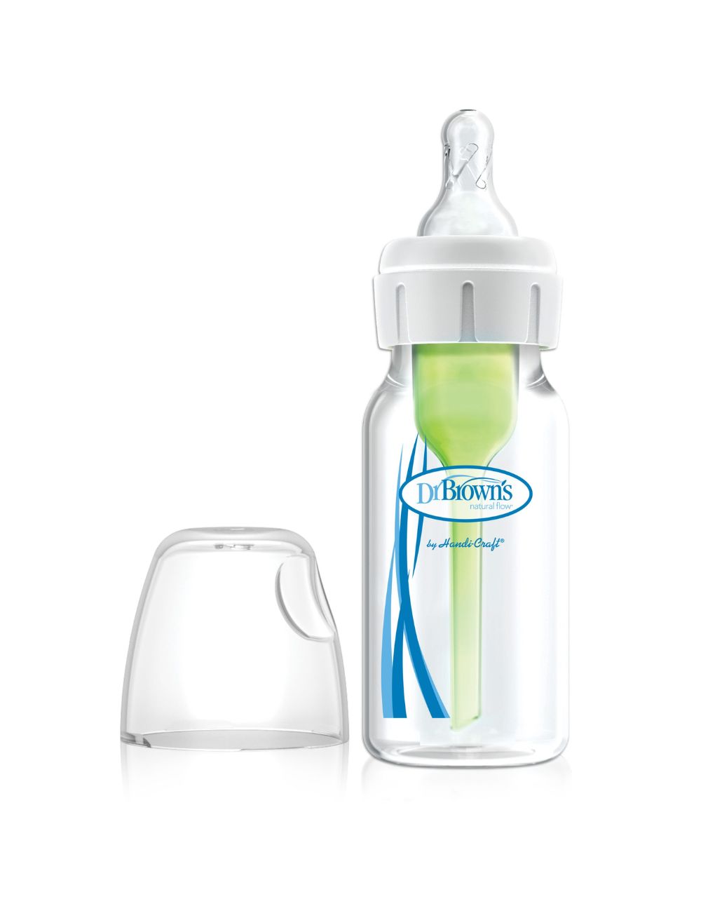 Dr. brown's options+ πλαστικό μπιμπερό natural flow με θηλή σιλικόνης + στενό λαιμό 120ml 112.70.1hc.195 - Dr Browns