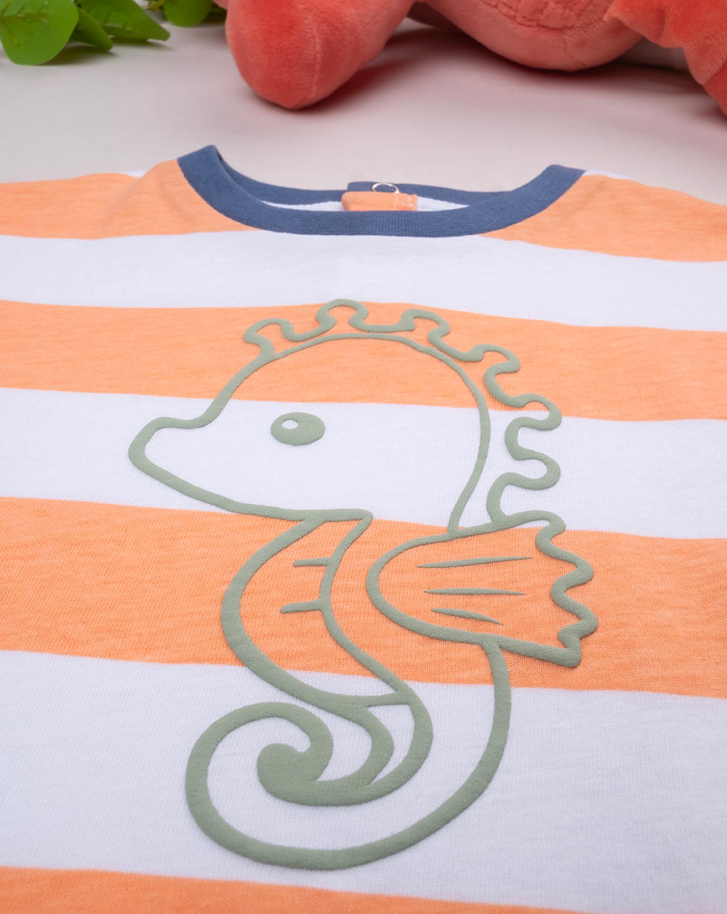 βρεφικό t-shirt ριγέ με ιππόκαμπο για αγόρι - Prénatal