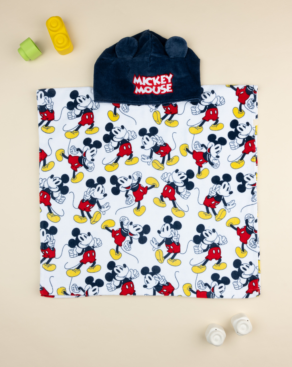 βρεφικό πόντσο θαλάσσης λευκό mickey για αγόρι
