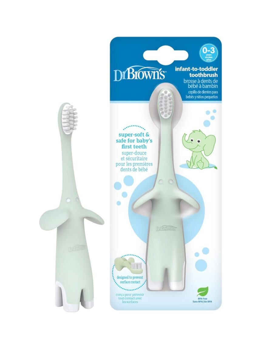 Dr. brown's βρεφική οδοντόβουρτσα ελεφαντάκι mint hg016 - Dr Browns