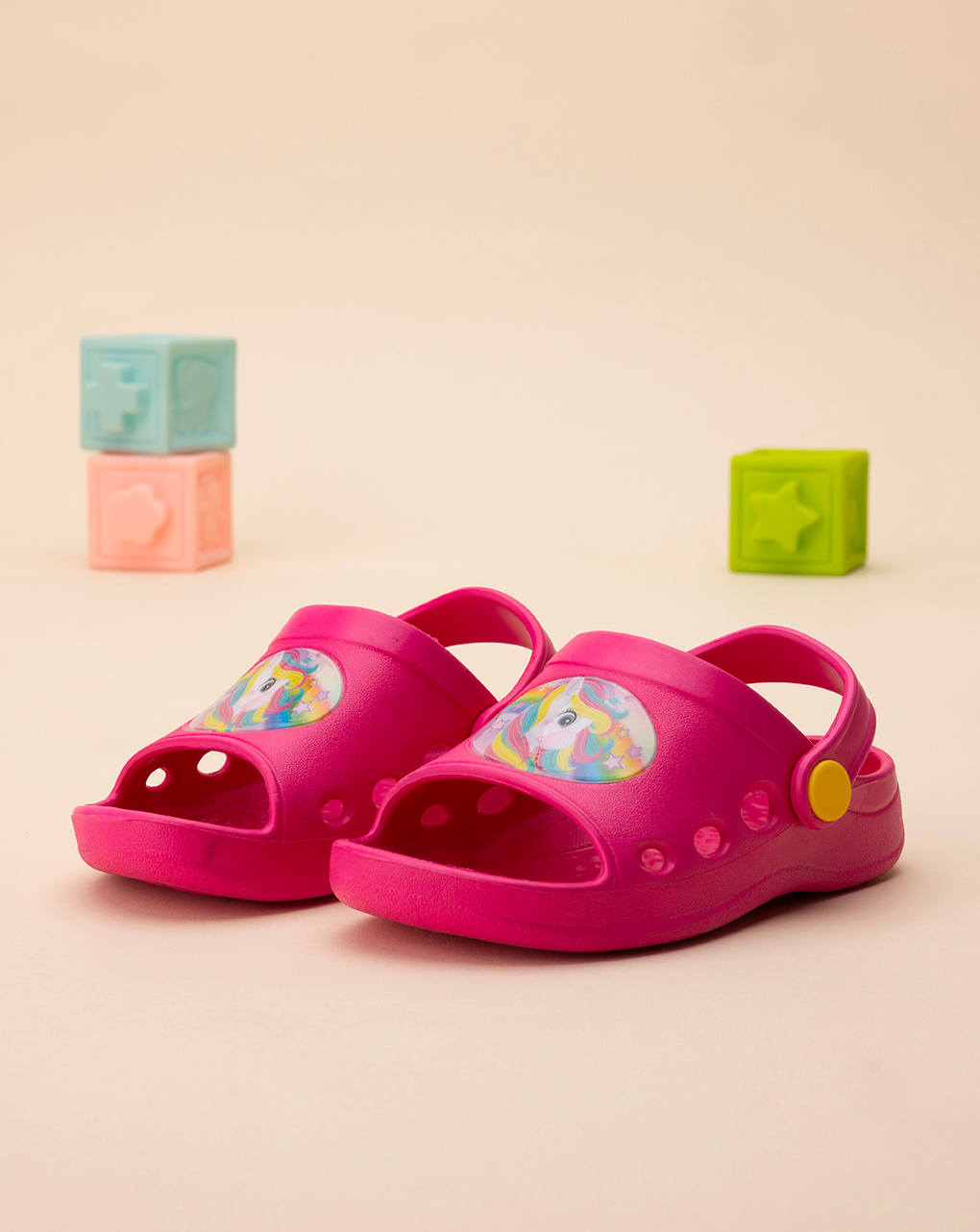 σαμπό θαλάσσης ανοιχτά φούξια με μονόκερο για κορίτσι - SILVER