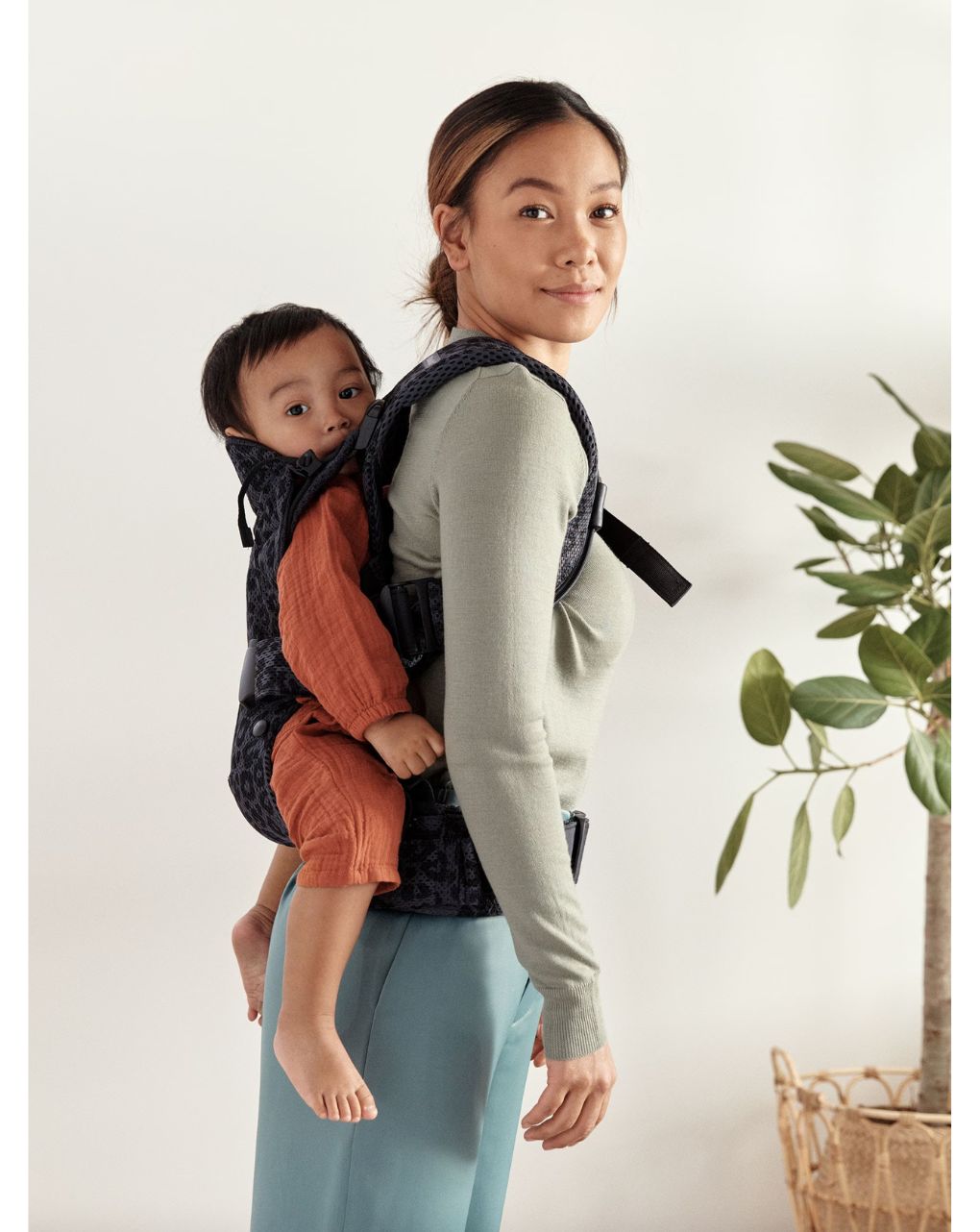 Babybjorn μάρσιπος one air 3d mesh anthracite/leopard - Baby Bjorn