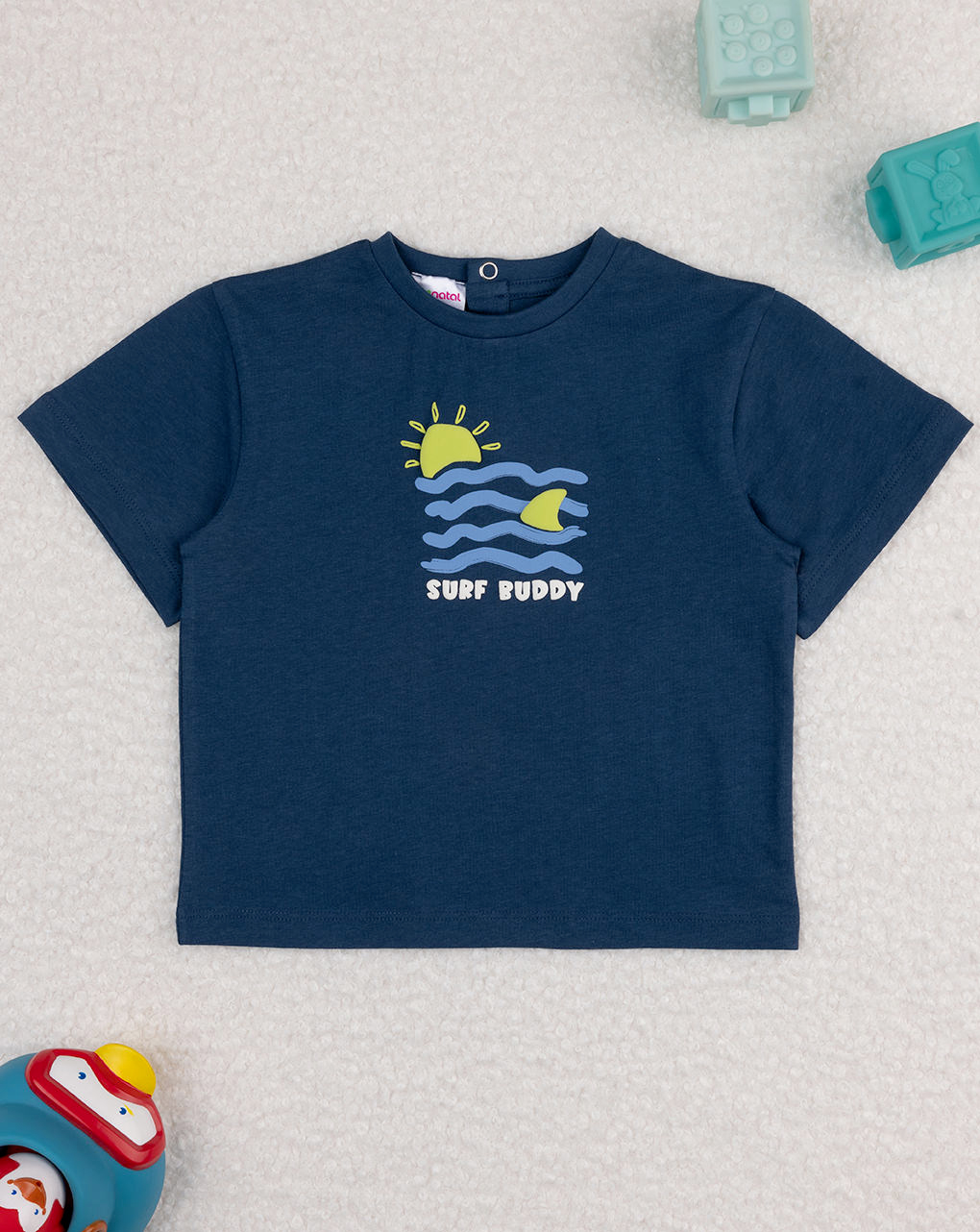 βρεφικό t-shirt μπλε surf buddy για αγόρι