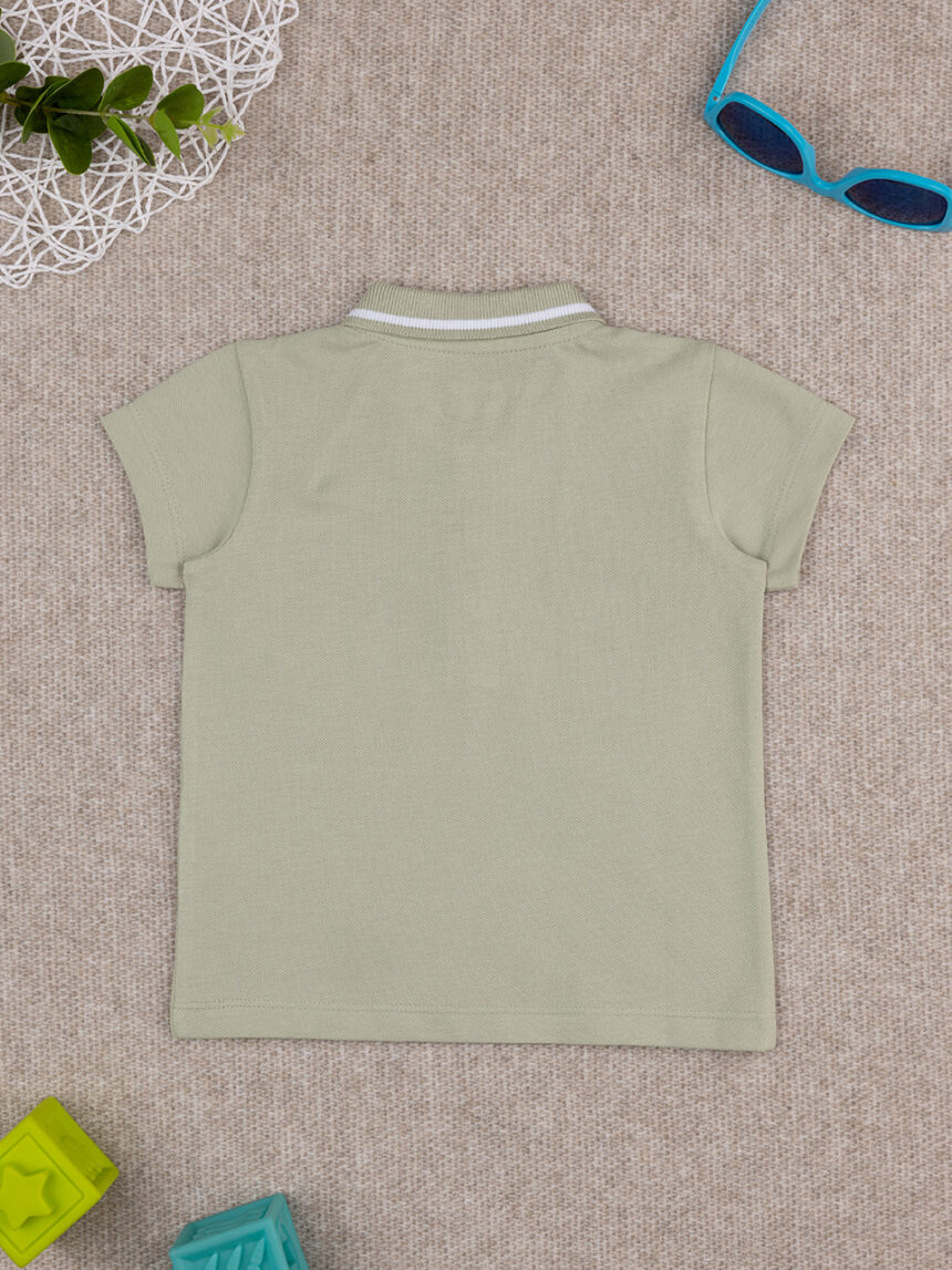 βρεφικό t-shirt πόλο λαδί dino για αγόρι - Prénatal