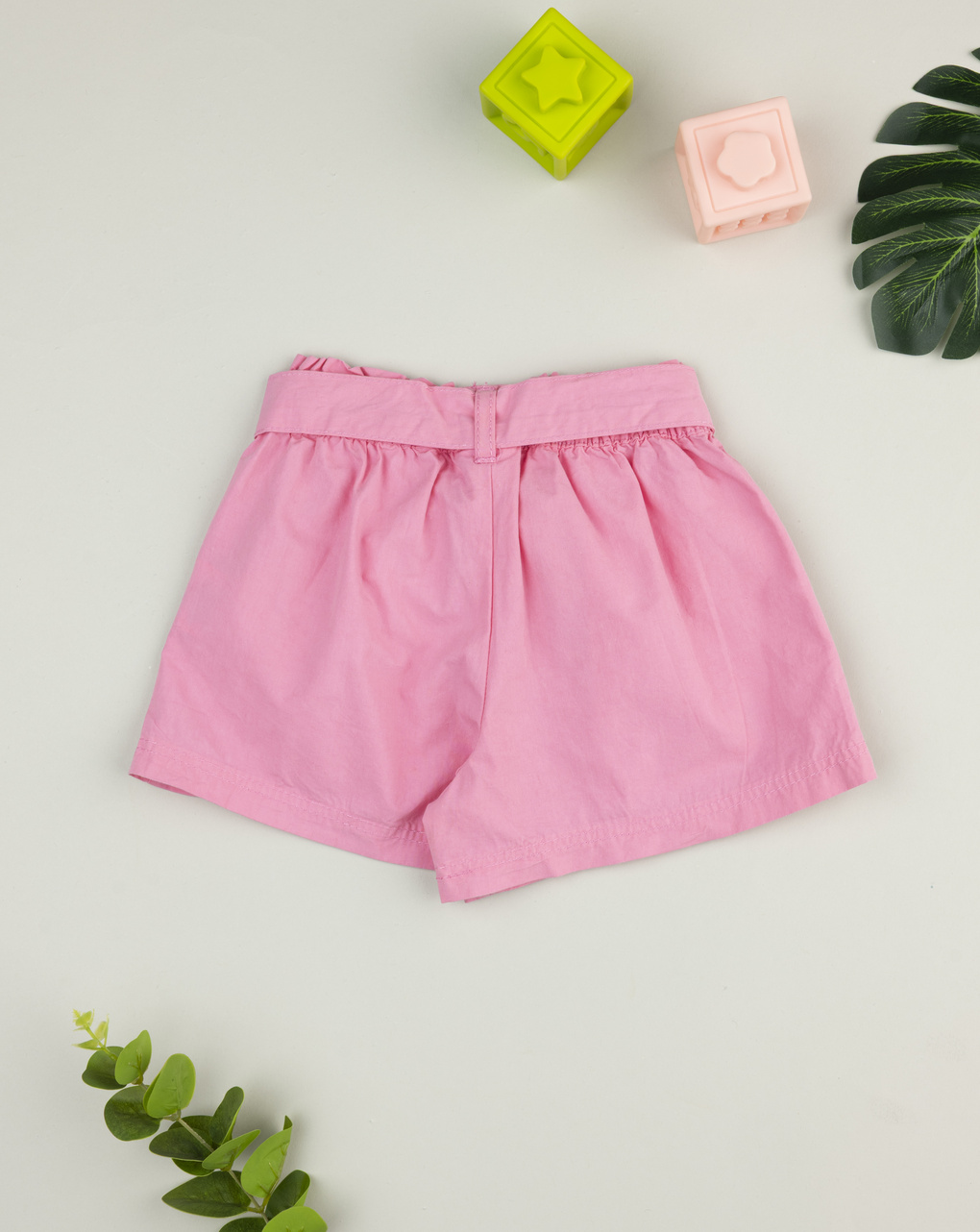 παιδικό σορτσάκι ροζ με ζώνη για κορίτσι - Prénatal