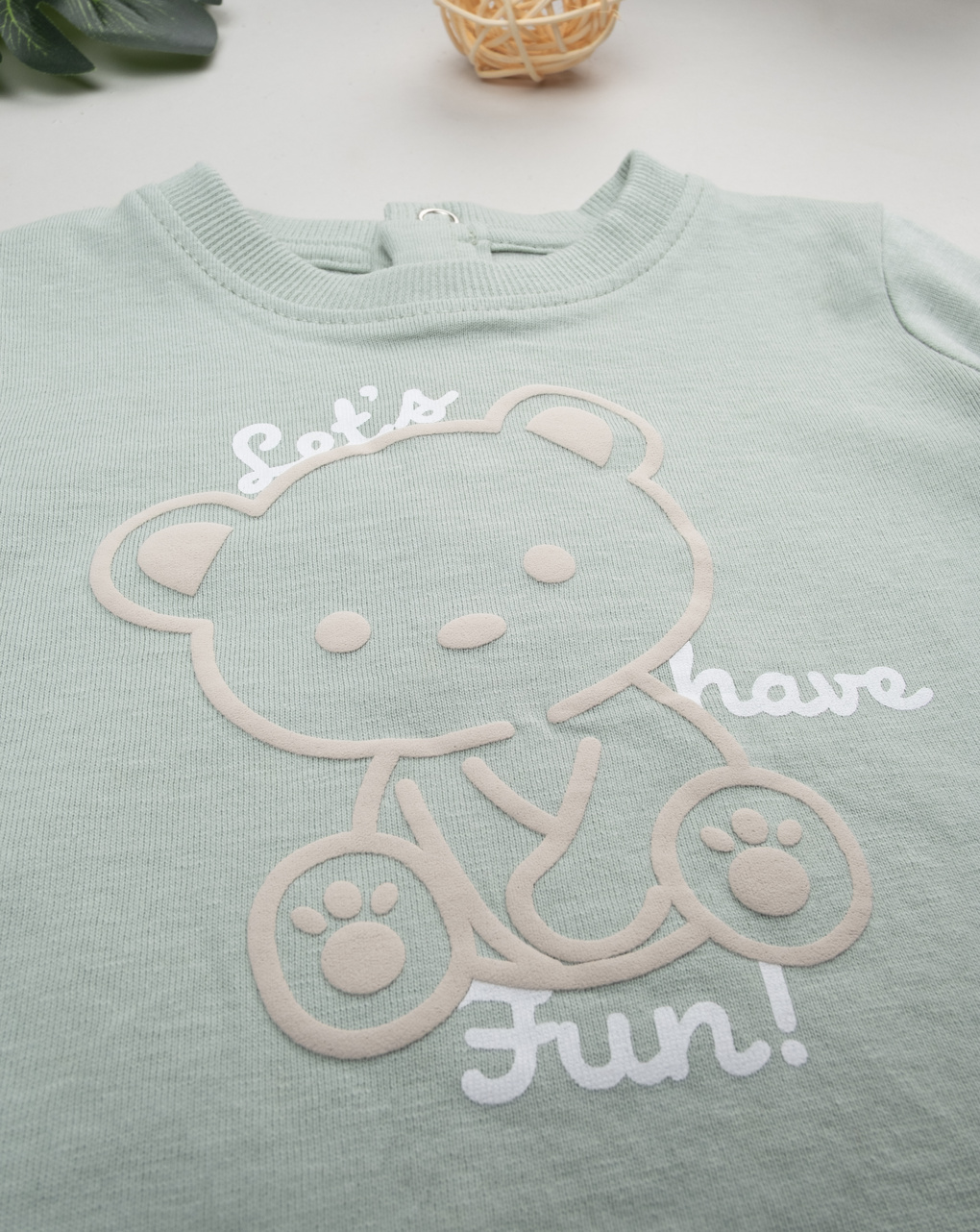 βρεφική μπλούζα πράσινη με αρκουδάκι για αγόρι - Prénatal