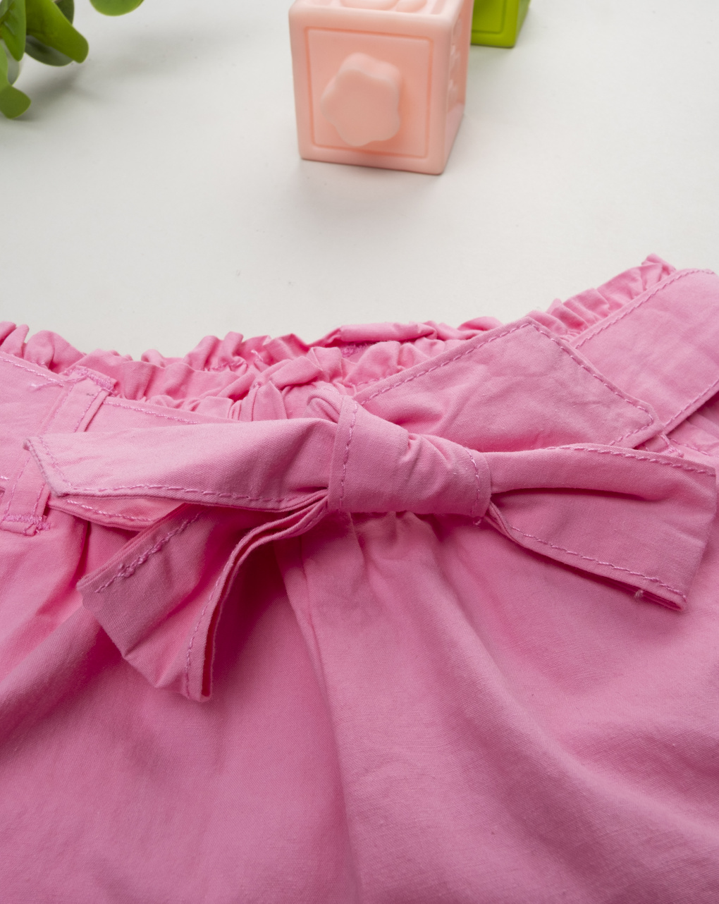 παιδικό σορτσάκι ροζ με ζώνη για κορίτσι - Prénatal