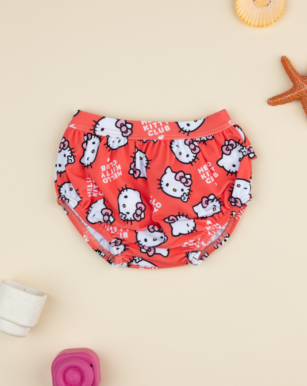 βρεφικό μαγιό πάνα κοραλί hello kitty για κορίτσι
