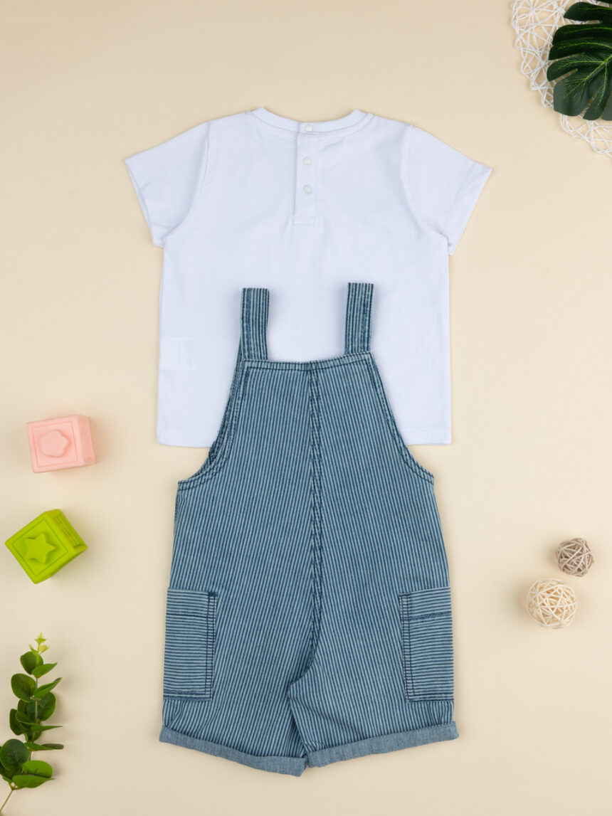 βρεφικό σετ t-shirt και σαλοπέτα chambray για αγόρι - Prénatal