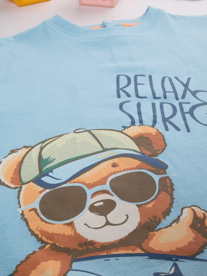 βρεφικό σετ t-shirt και σορτσάκι surf για αγόρι - Prénatal