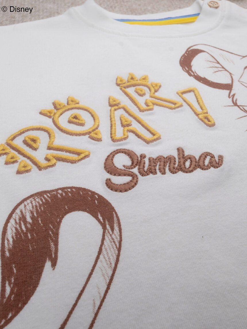 βρεφικό t-shirt κίτρινο/λευκό simba για αγόρι - Prénatal