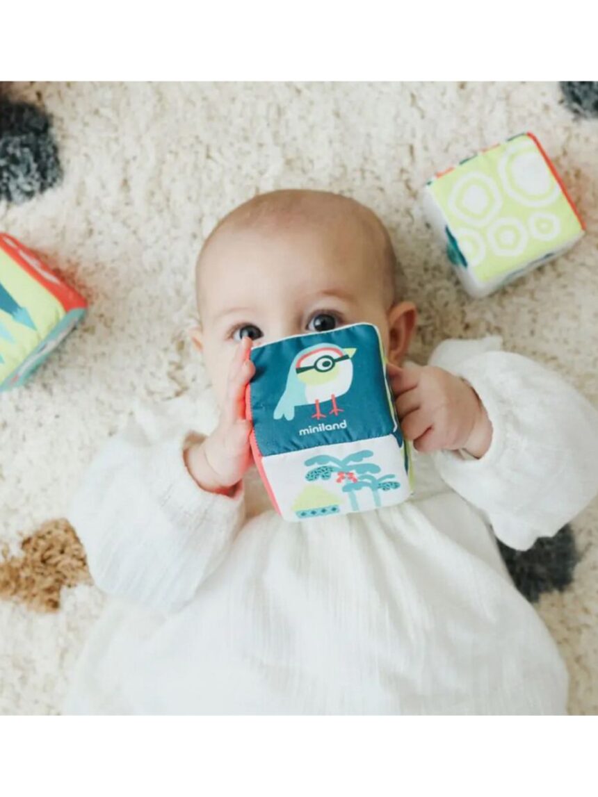 Miniland σετ μαλακών κύβων κουδουνίστρας me97230 - X-TREME BABY