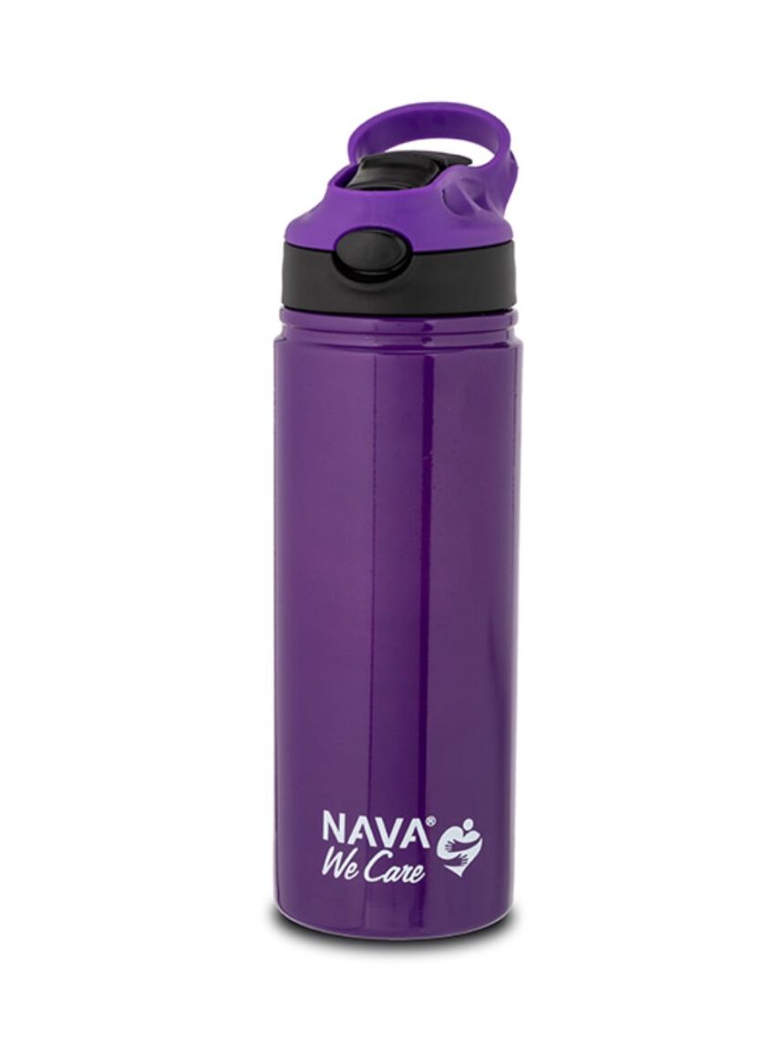 Nava θερμός μπουκάλι ανοξείδωτο "we care" μωβ 500ml 10-016-052 - Nava