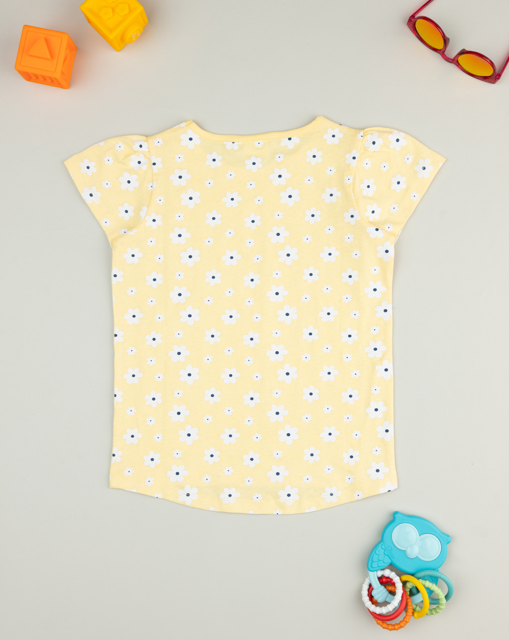 παιδικό t-shirt κίτρινο με μαργαρίτες για κορίτσι - Prénatal