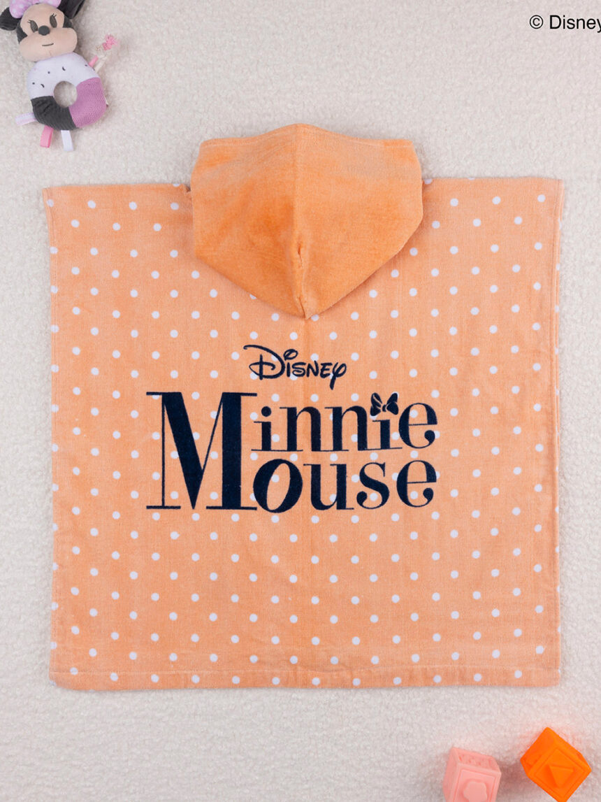 βρεφικό πόντσο θαλάσσης πορτοκαλί minnie για κορίτσι - Prénatal